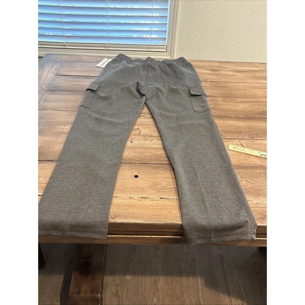 LEG3ND Mens Cargo Sweatpants Black Heather joggers Size M NEW